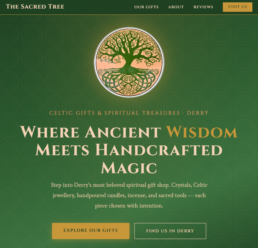 The Sacred Tree Derry website